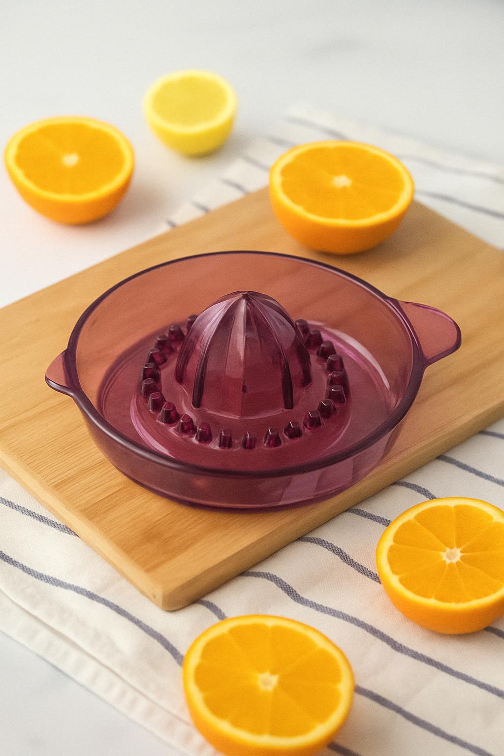 Akrilik Mürdüm Narenciye Limon & Portakal Sıkacağı Pratik Portakal Sıkacağı