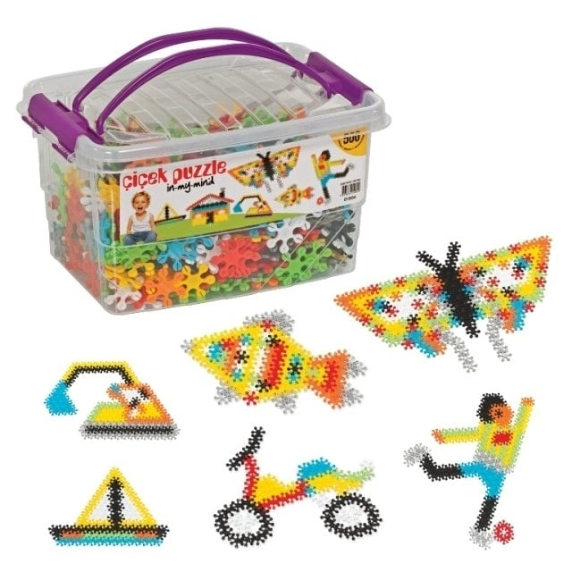 Renkli Çiçek Temalı Puzzle 500 Parça Eğlenceli Oyun