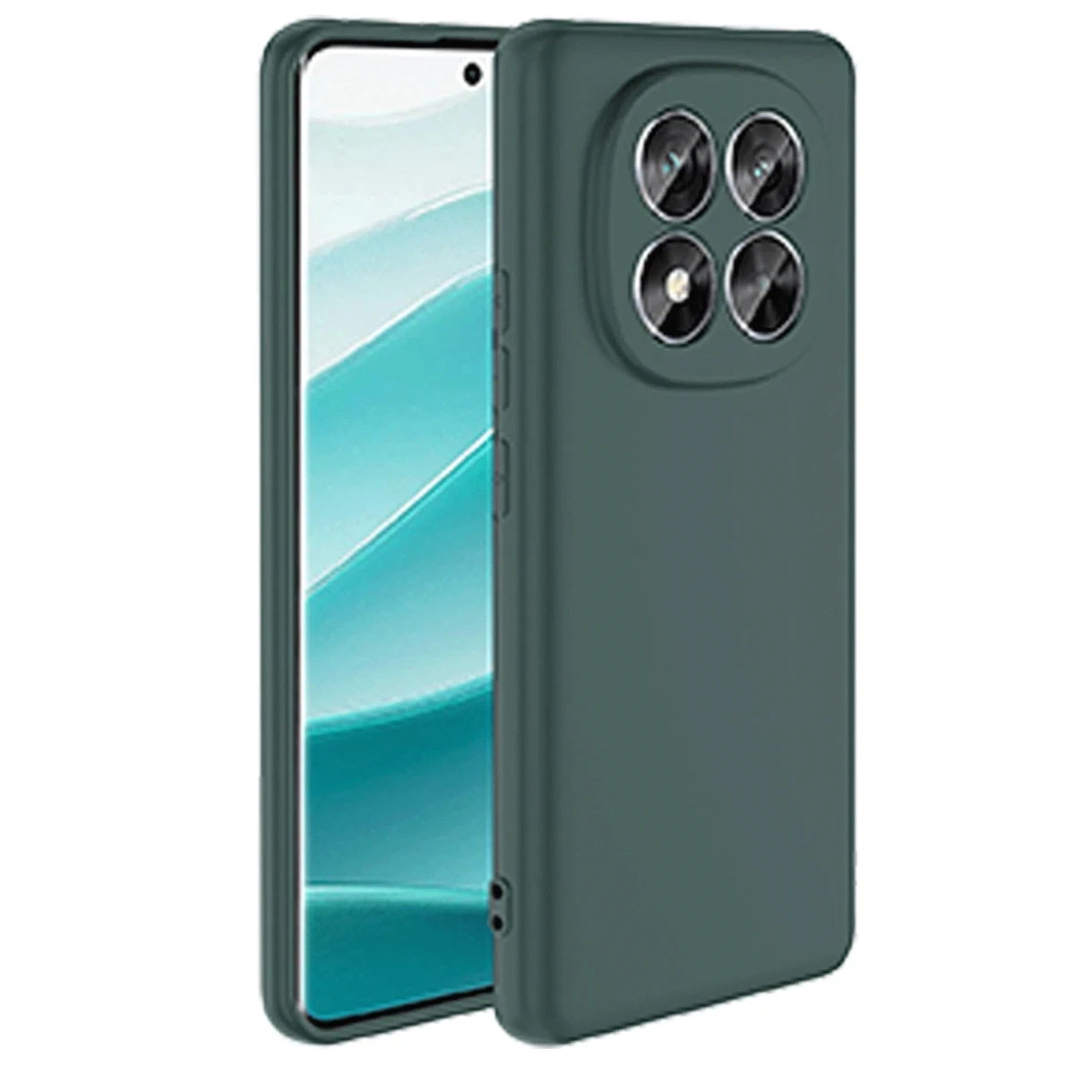 Xiaomi Redmi Note 14 Pro 5G Kılıf Nano içi Kadife Silikon - Koyu Yeşil