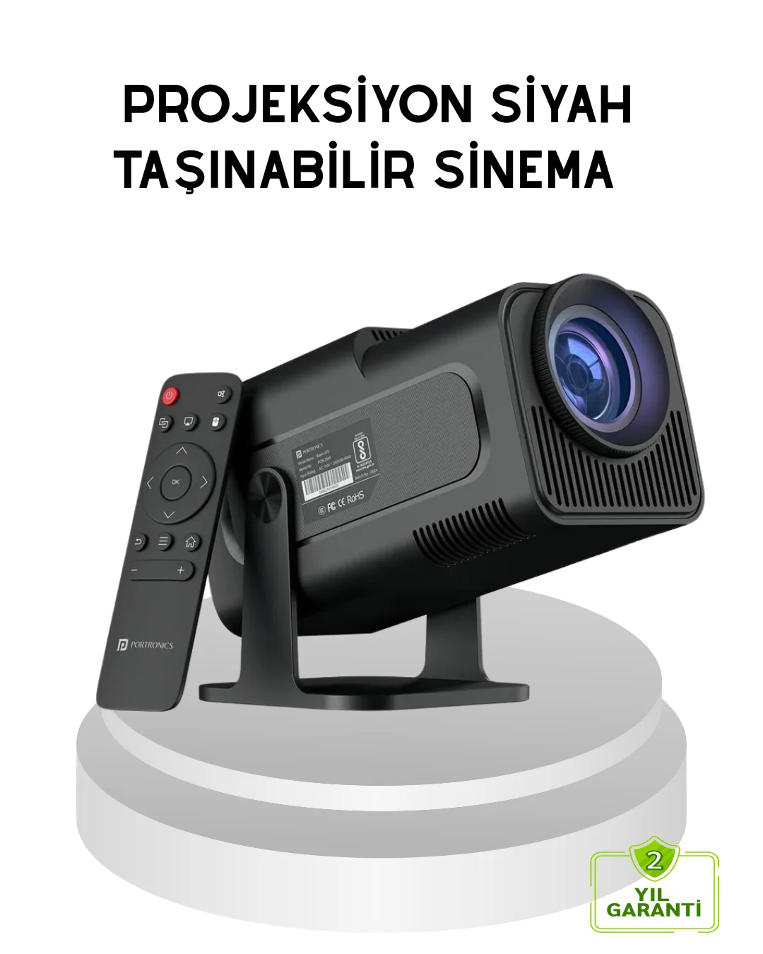 HDMI USB Girişli Akıllı Projeksiyon Cihazı Taşınabilir Düşük Tüketimli