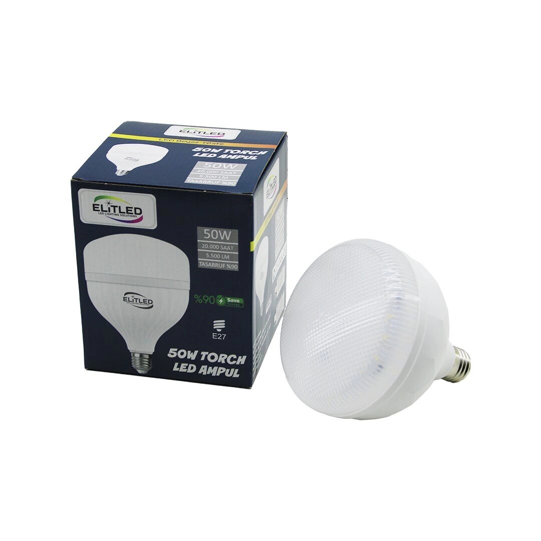 Enerji Tasarruflu Beyaz LED Ampul E27 50W 5500 Lümen