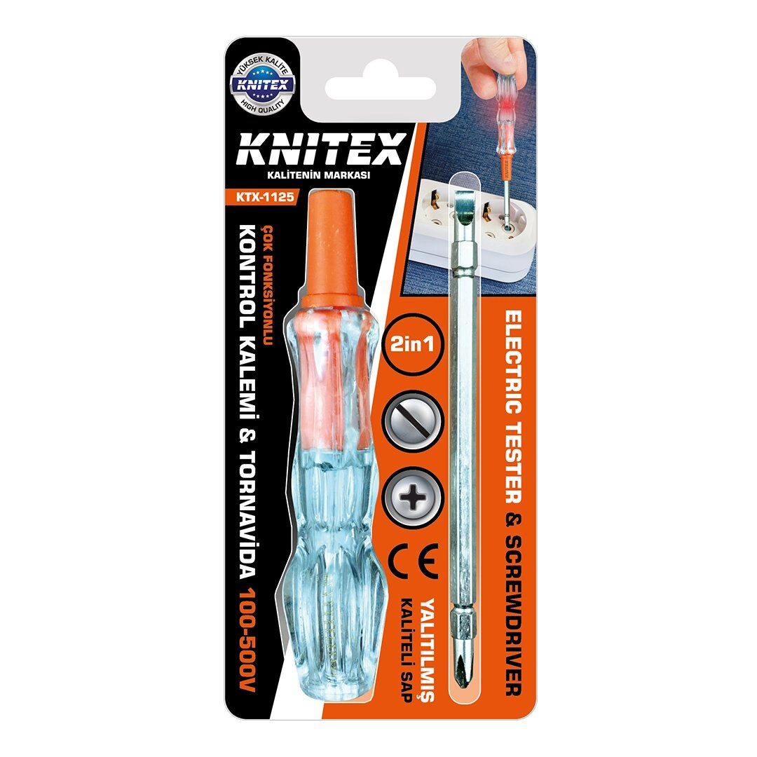 Kontrol Kalemi Tornavida 100-500V Düz Yıldız 2'li Set