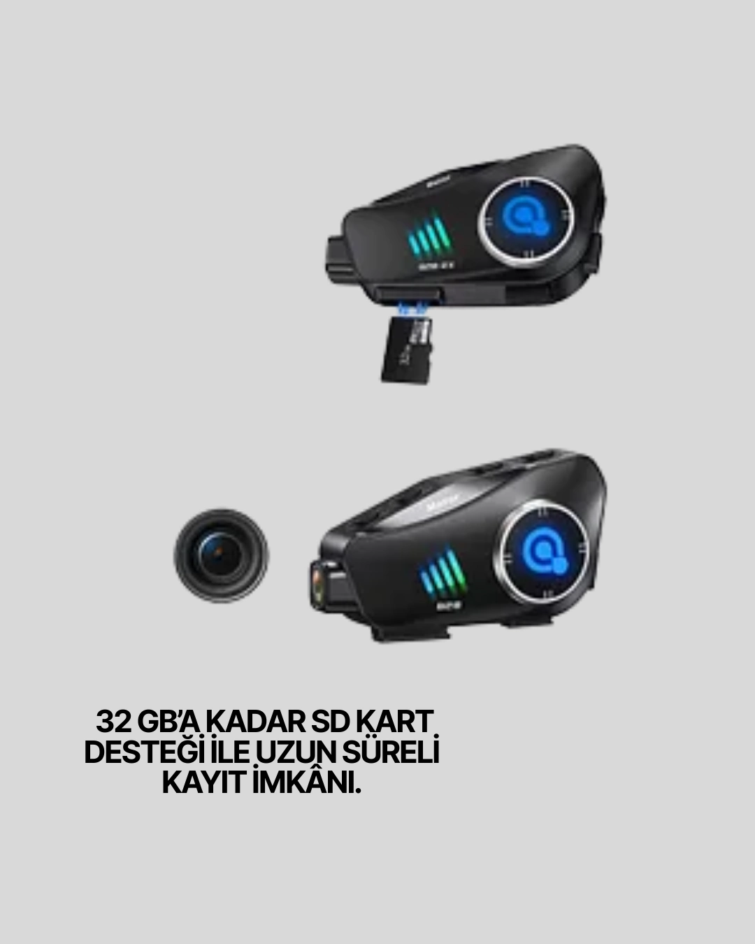 Yeni Nesil Su Geçirmez Bluetooth Kask Kulaklık 1080P Kamera