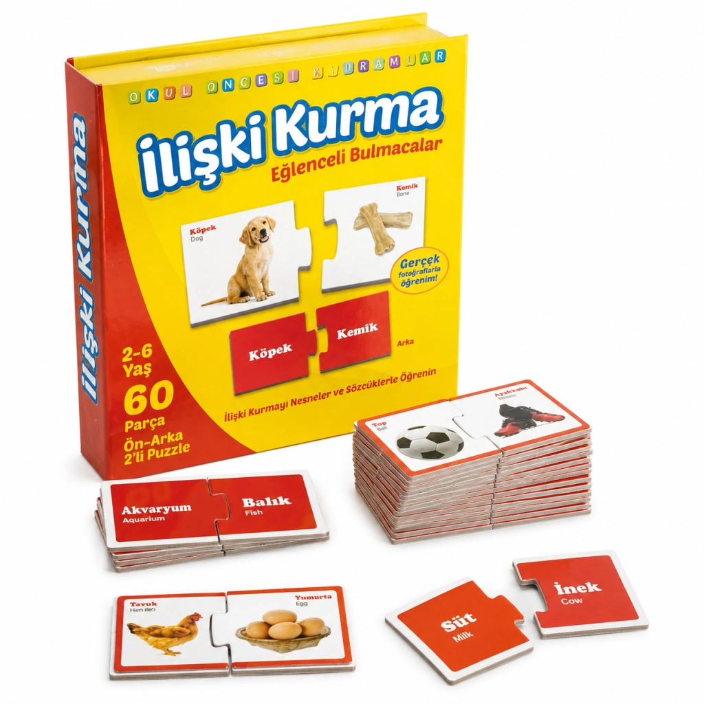 Eğlenceli Bulmacalar İlişki Kurma 2-6 Yaş 1 Adet