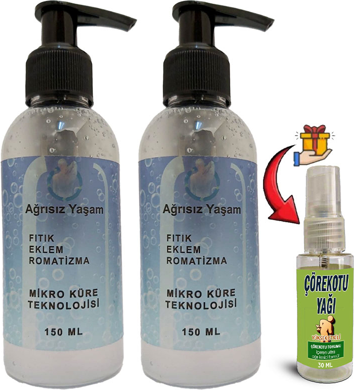 Ağrısızyaşam Jeli: 2 Tane Mikro Küre Teknolojisi 150 ml Jel + Çörek Otu Yağı