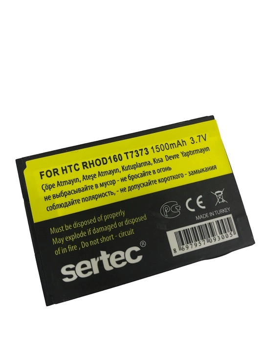 Yüksek Kapasiteli HTC T7373 Touch Pro 2 Batarya 1500 mAh