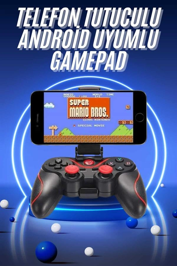 Bluetooth Gamepad Telefon Tutucu Oyun Kolu Android Uyumlu