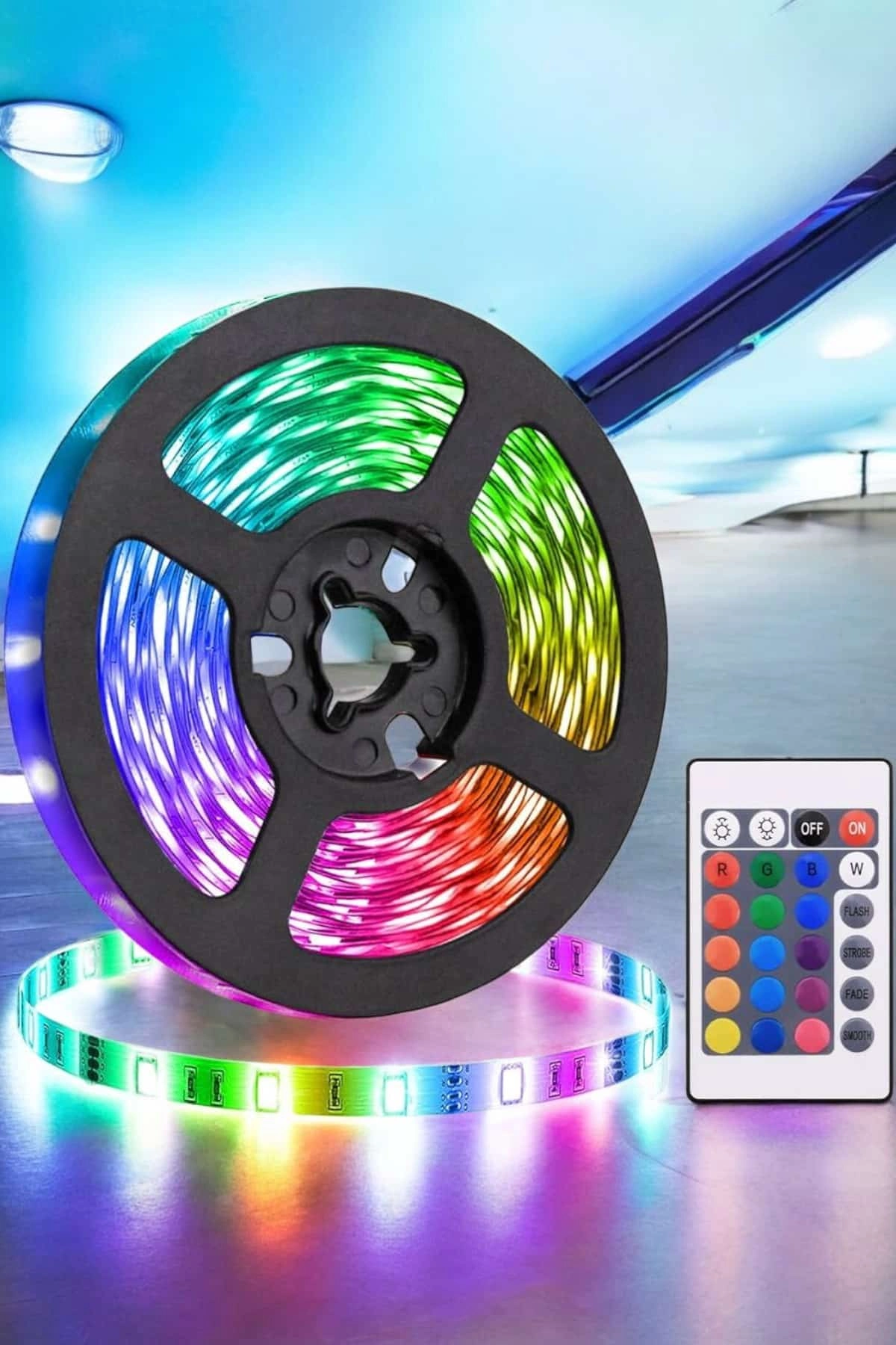 RGB Işıklı Kumandalı 5 Metre Şerit LED