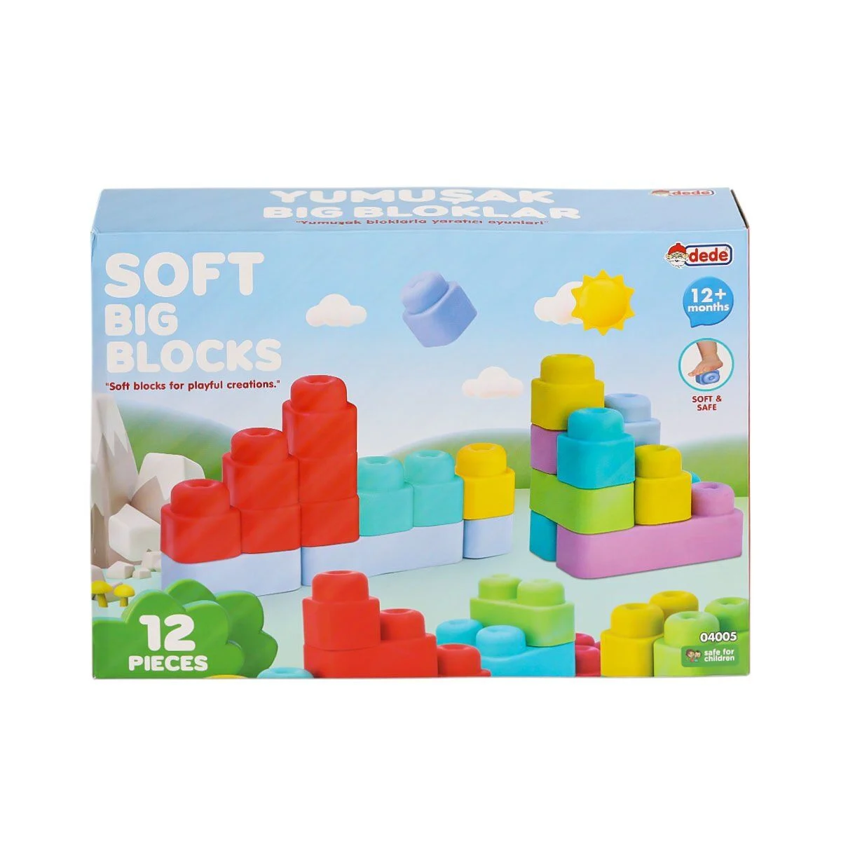 04005 Yumuşak Big Bloklar 12 Parça -Dede