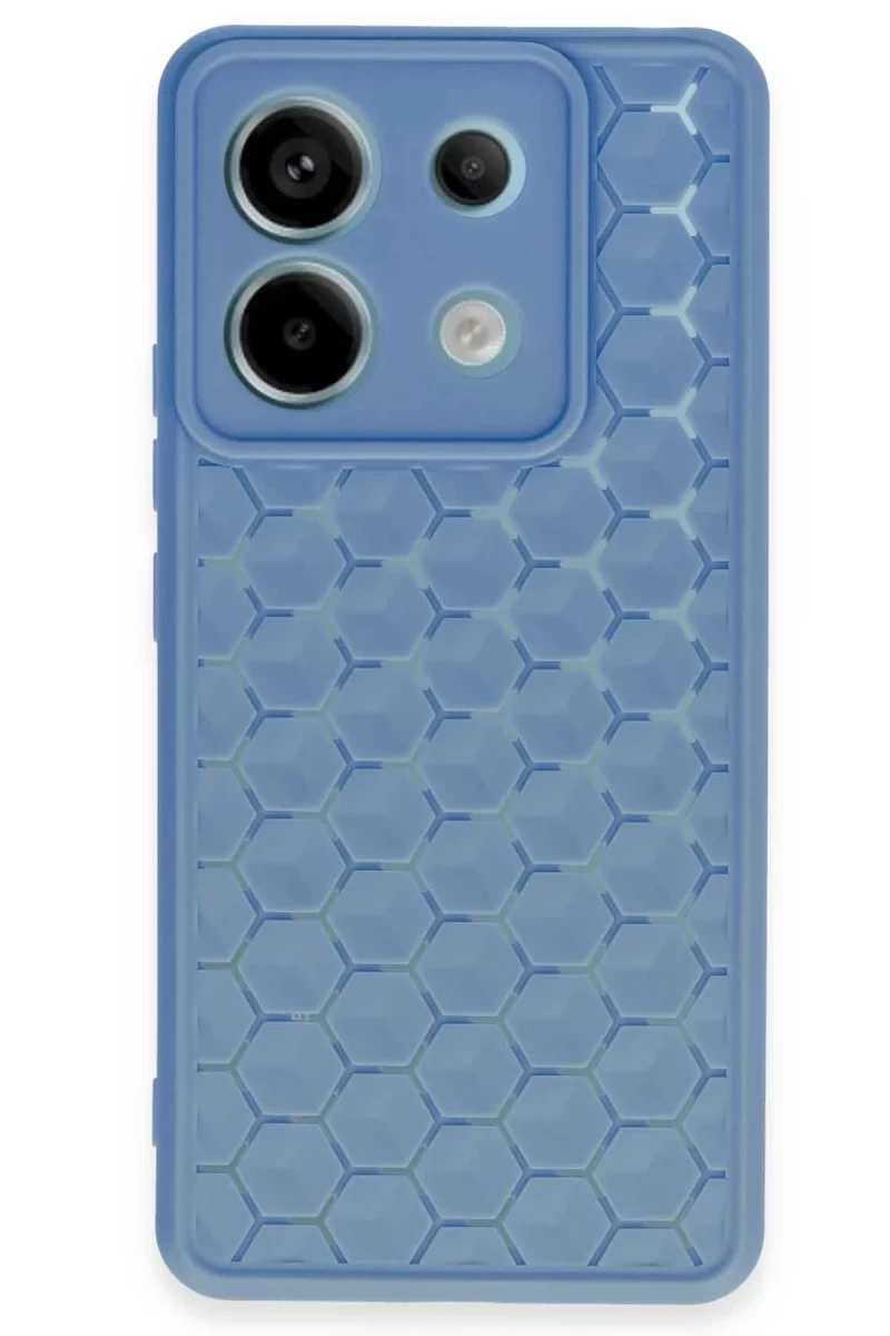 Xiaomi Redmi Note 13 Pro 5G Uyumlu Kılıf Petek Silikon Kapak - Mavi