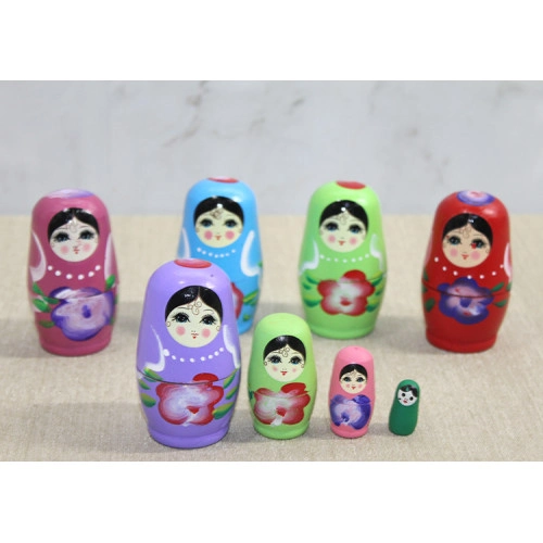 Ahşap Matruşka 8 cm Dekoratif Aksesuar (4'lü Model)