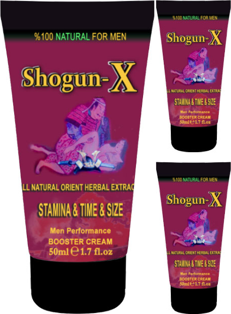 Shogun-X Extra Size Cream 3 Adet 50ML Erkeklere Katılaştırıcı Şekillendirici Süre Uzatıcı Özel Krem