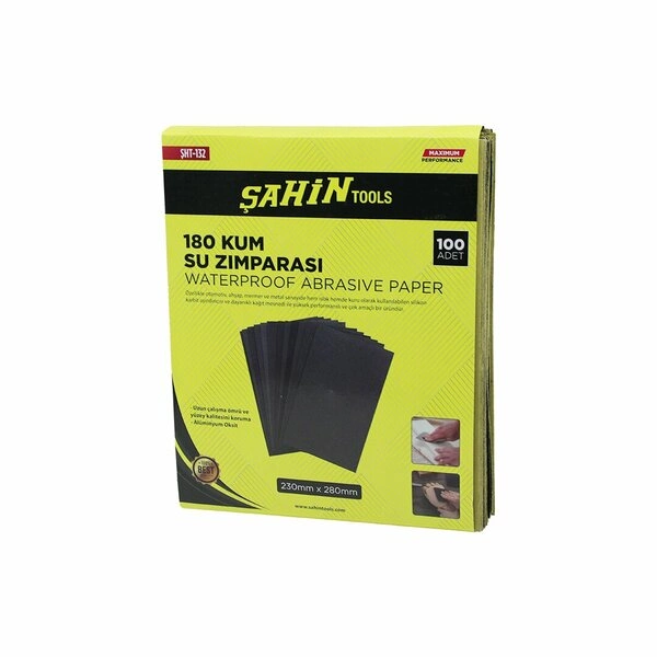 Su Zımparası 180 Kum 230x280mm 100 Adet Set