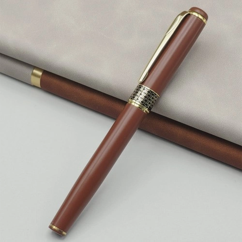 Şık Gold İşlemeli Metal Roller Kalem 13 cm Hediye