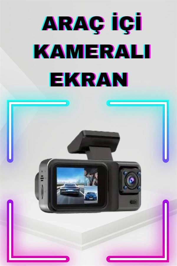 Araç İçi 1080P Full HD Kameralı Ekran 2 İnç