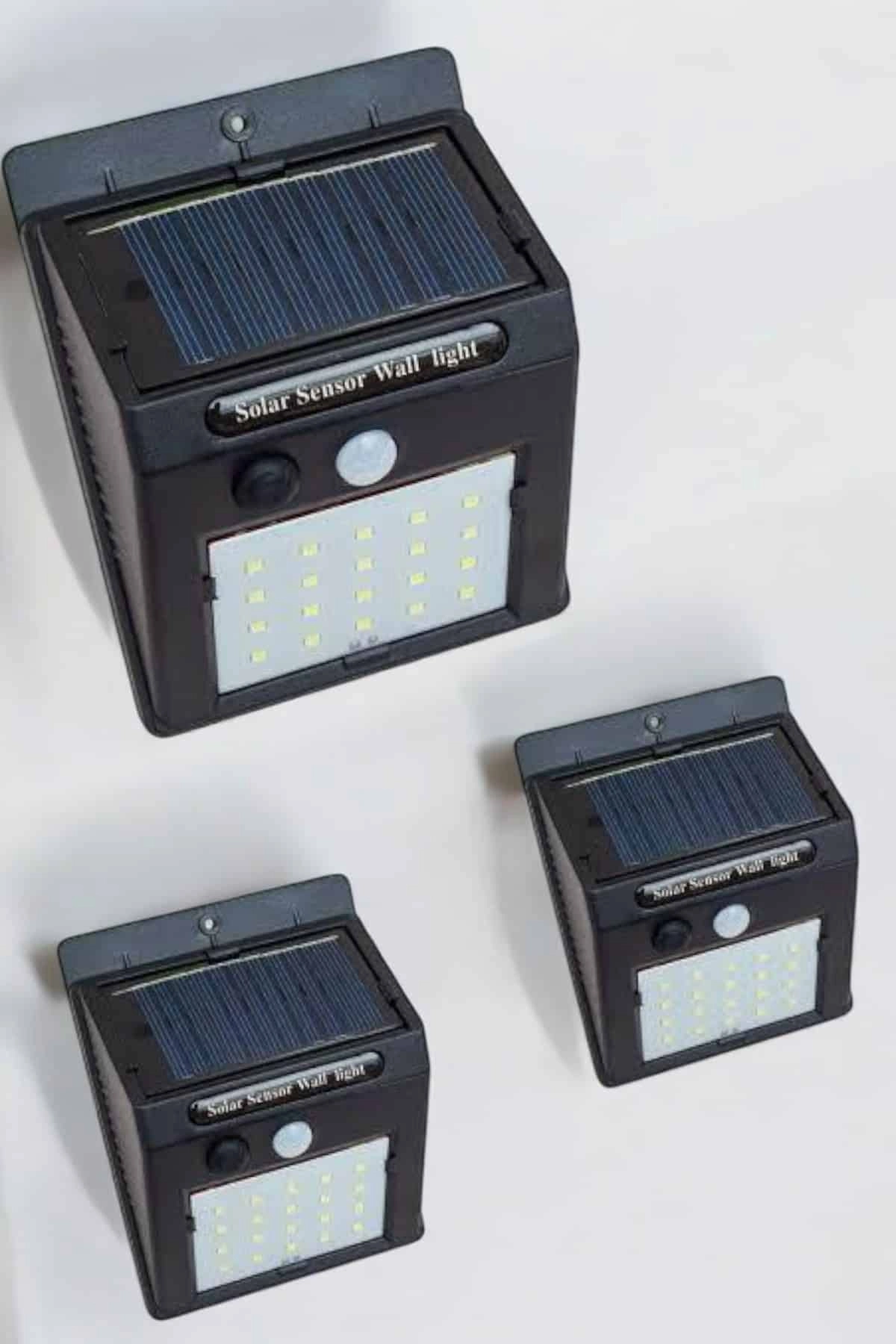Enerjili Bahçe Lambası 20 LED Su Geçirmez Sensörlü (Güneş Model)