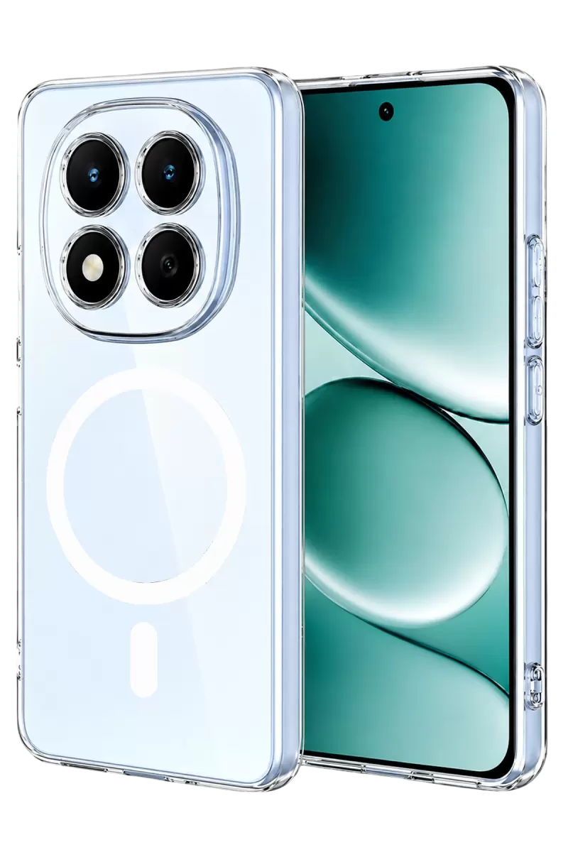 Xiaomi Redmi Note 15 Pro 5G Uyumlu Combo Sert Şeffaf Magsafe Kapak - Şeffaf