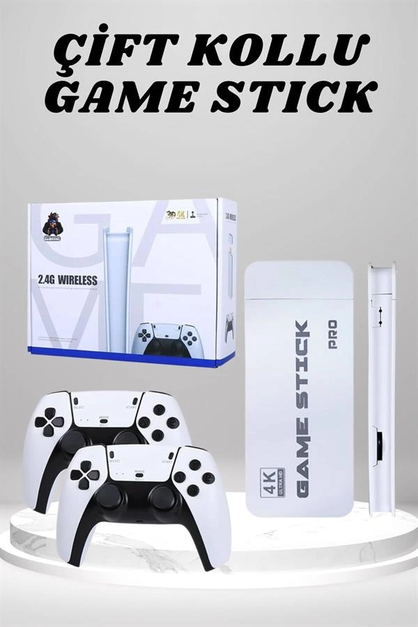 Retro Tasarım 4K HD Oyun Konsolu 20000 Oyunlu Beyaz
