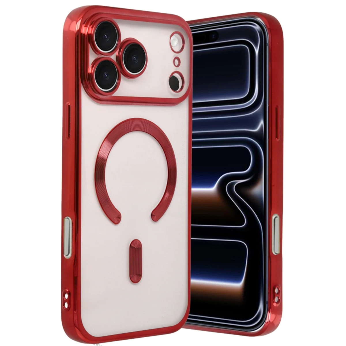 Apple iPhone 17 Pro Kross Magneticsafe Kapak - Kırmızı