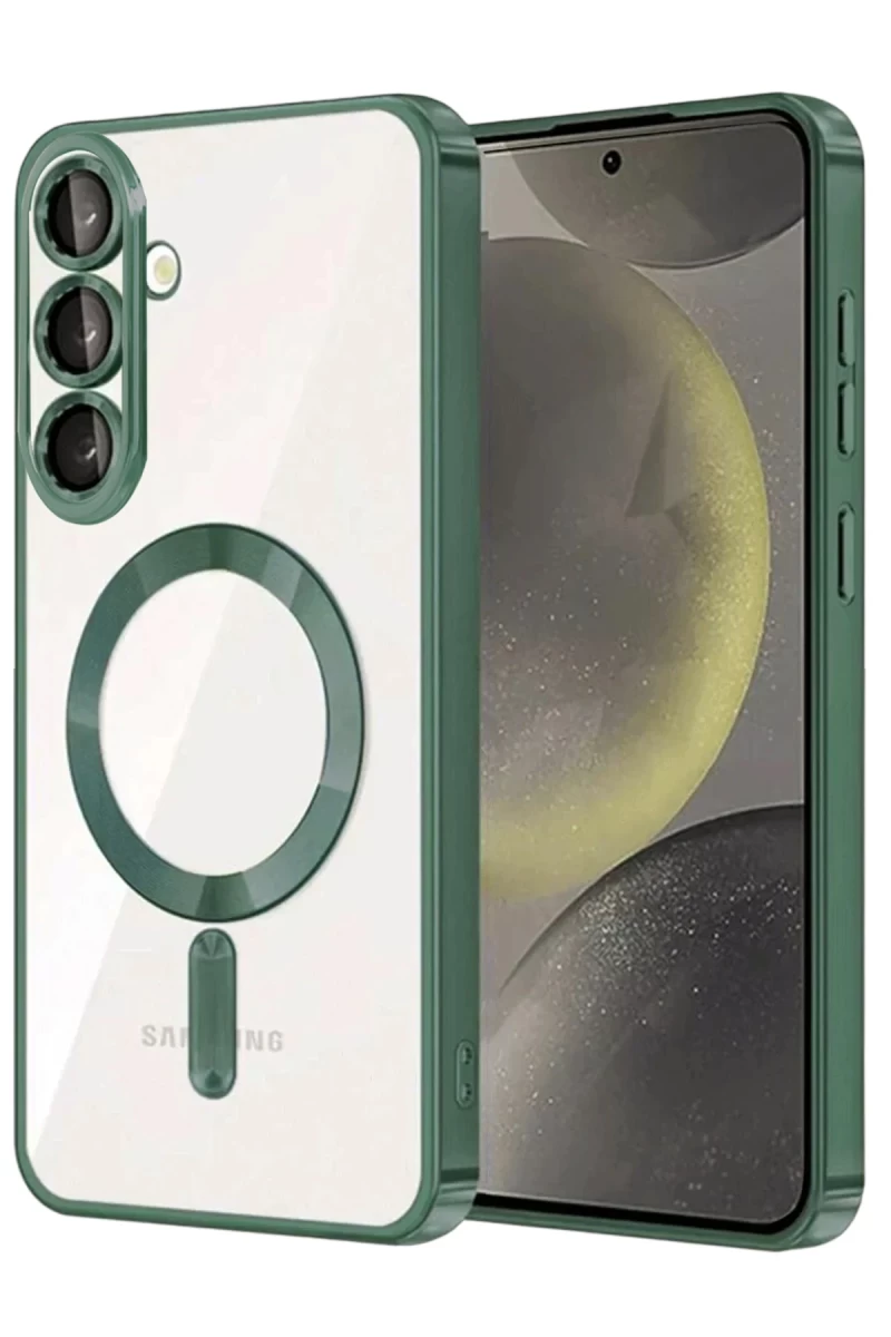 Samsung Galaxy A27 5G Uyumlu Kross Magneticsafe Kapak - Koyu Yeşil