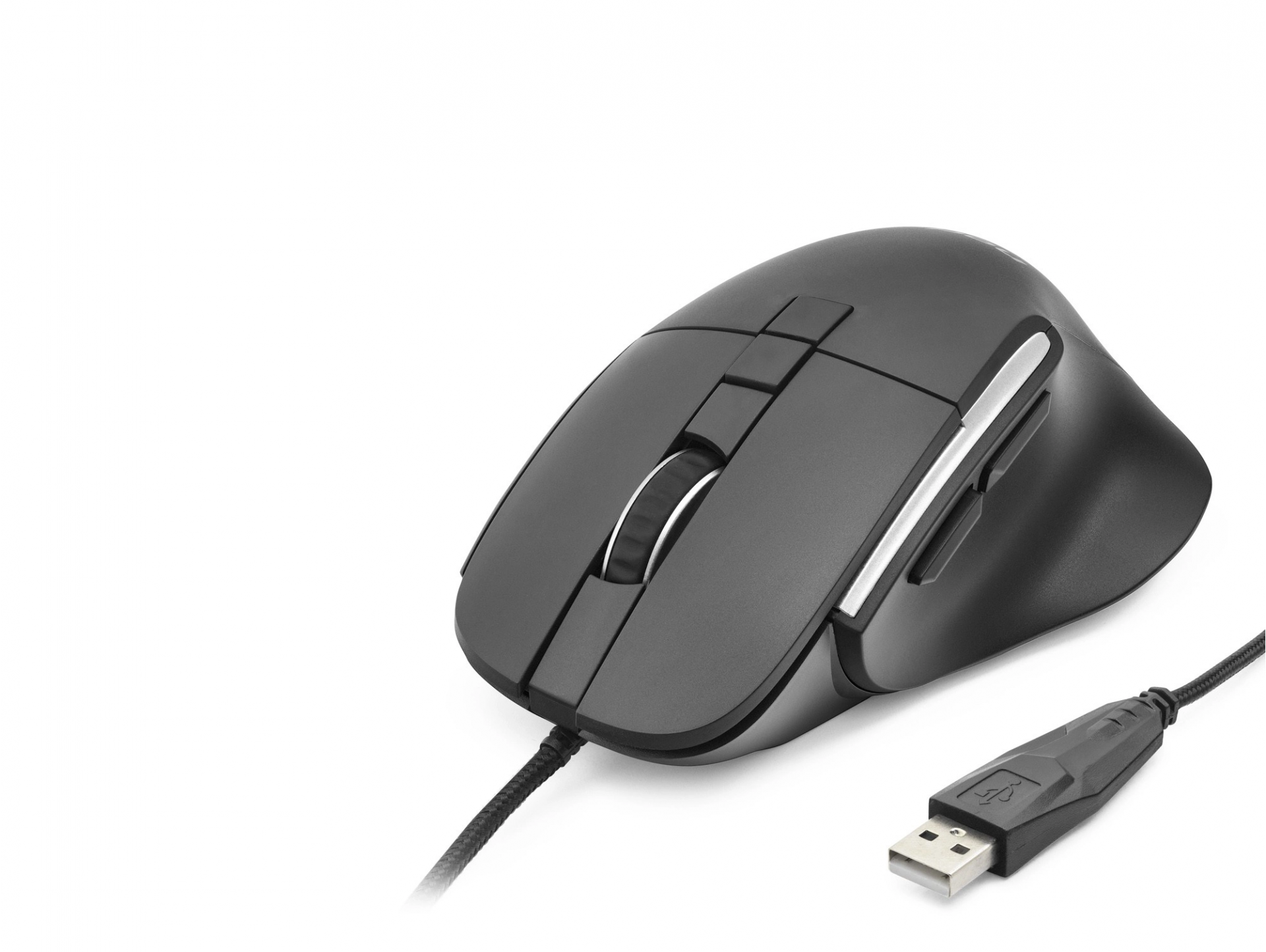 Ergonomik Kablolu Ofis Mouse 3600 Dpi 7 Tuşlu Siyah