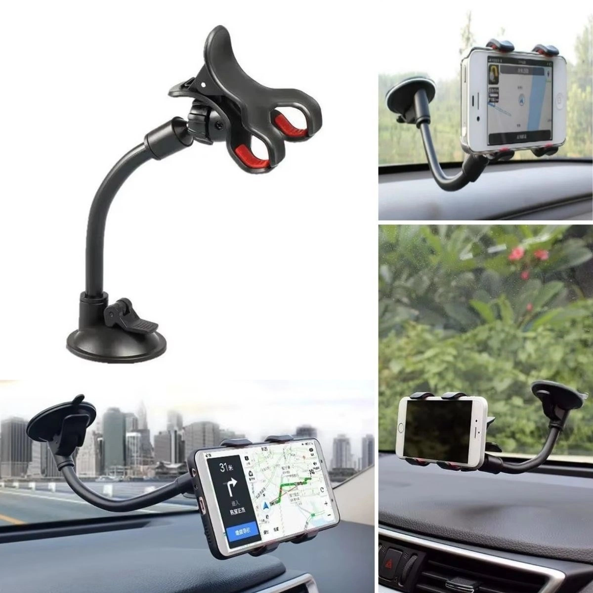 360 Derece Dönen Güçlü Vakumlu Oto Telefon Tutucu