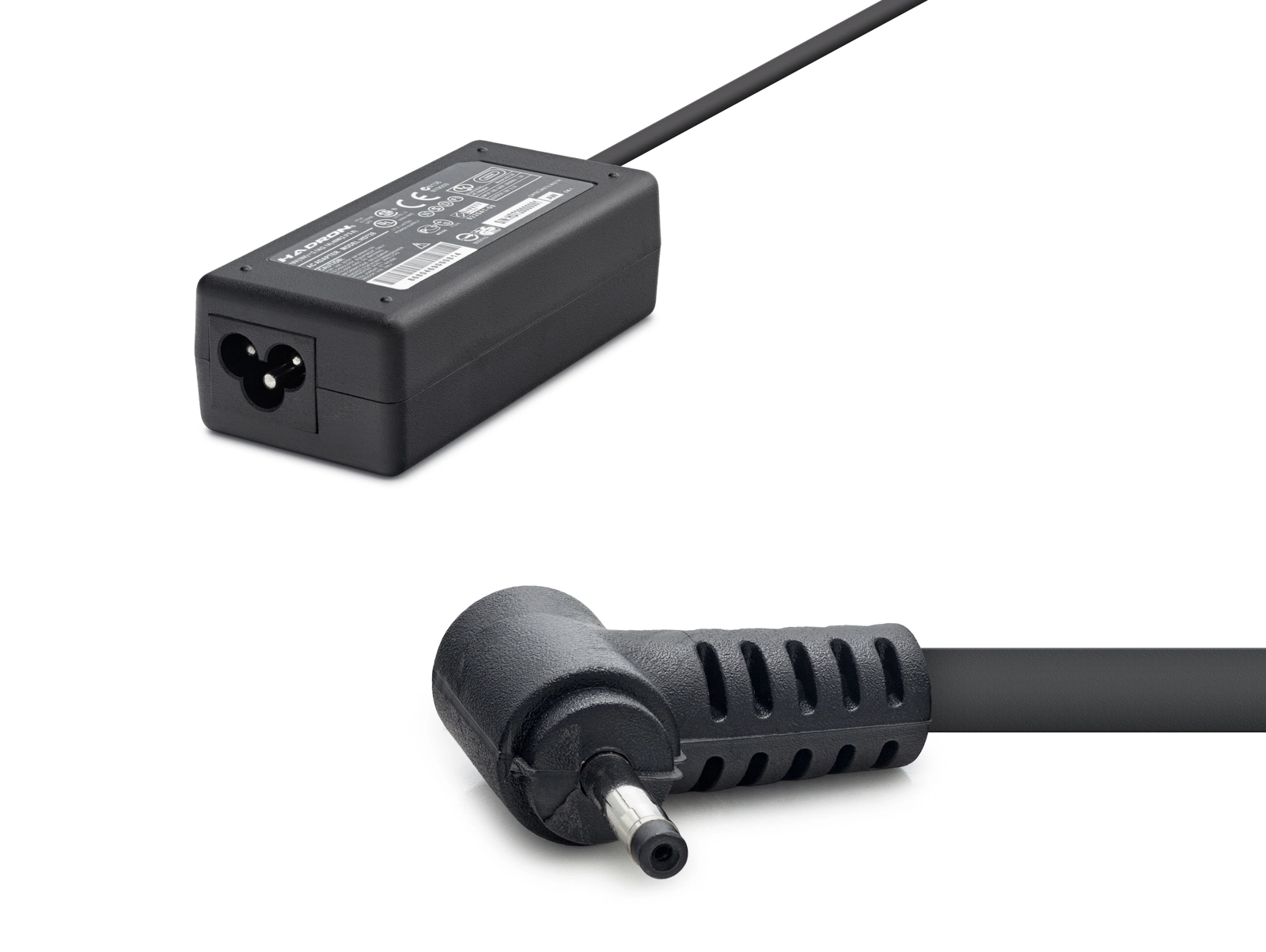 Siyah Laptop Adaptörü 40W 19V 2.1A 2.3x0.7mm Uyumlu