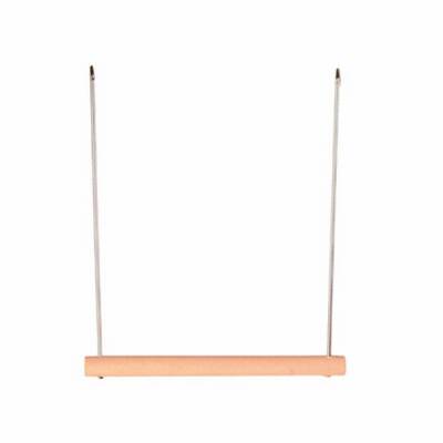 Ahşap Metal Askılı Trapez Kuş Tüneği 12x13 Cm