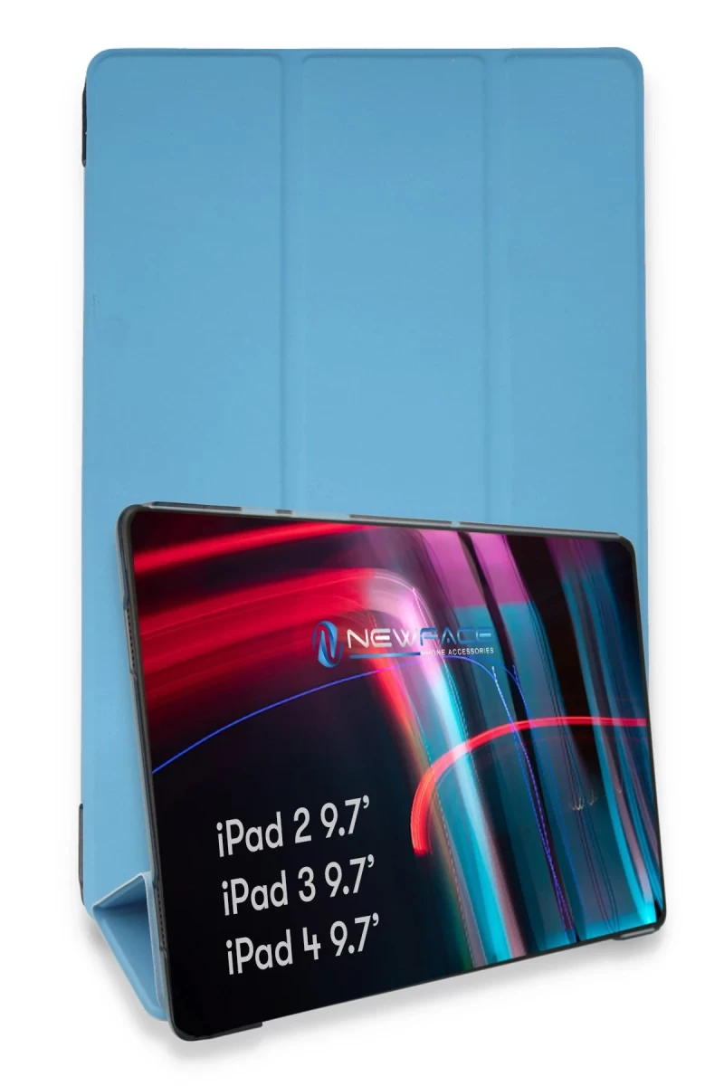 Apple iPad 4 9.7 Kılıf Tablet Smart Kılıf - Mavi