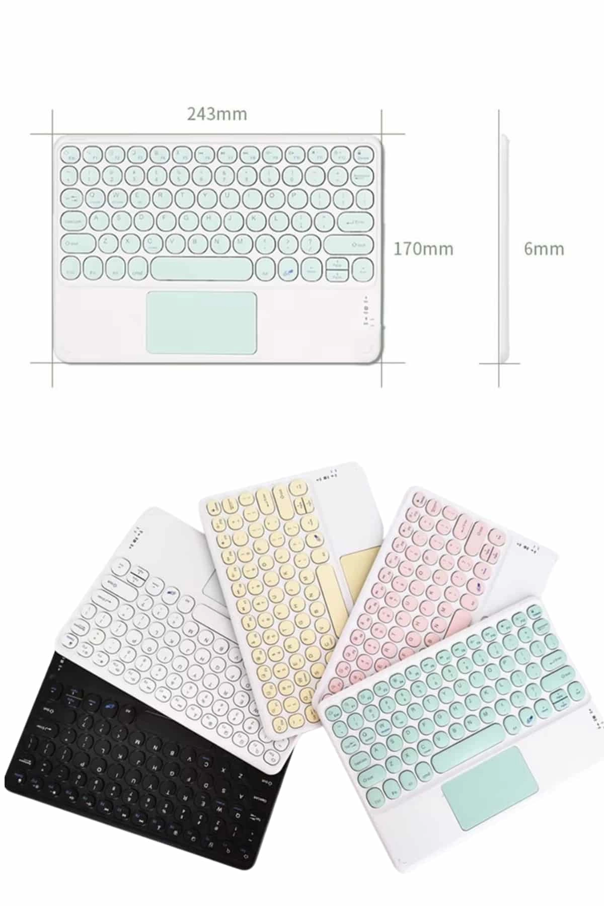 Touchpad Tüm Cihazlarla Uyumlu Klavye (Kablosuz Model)