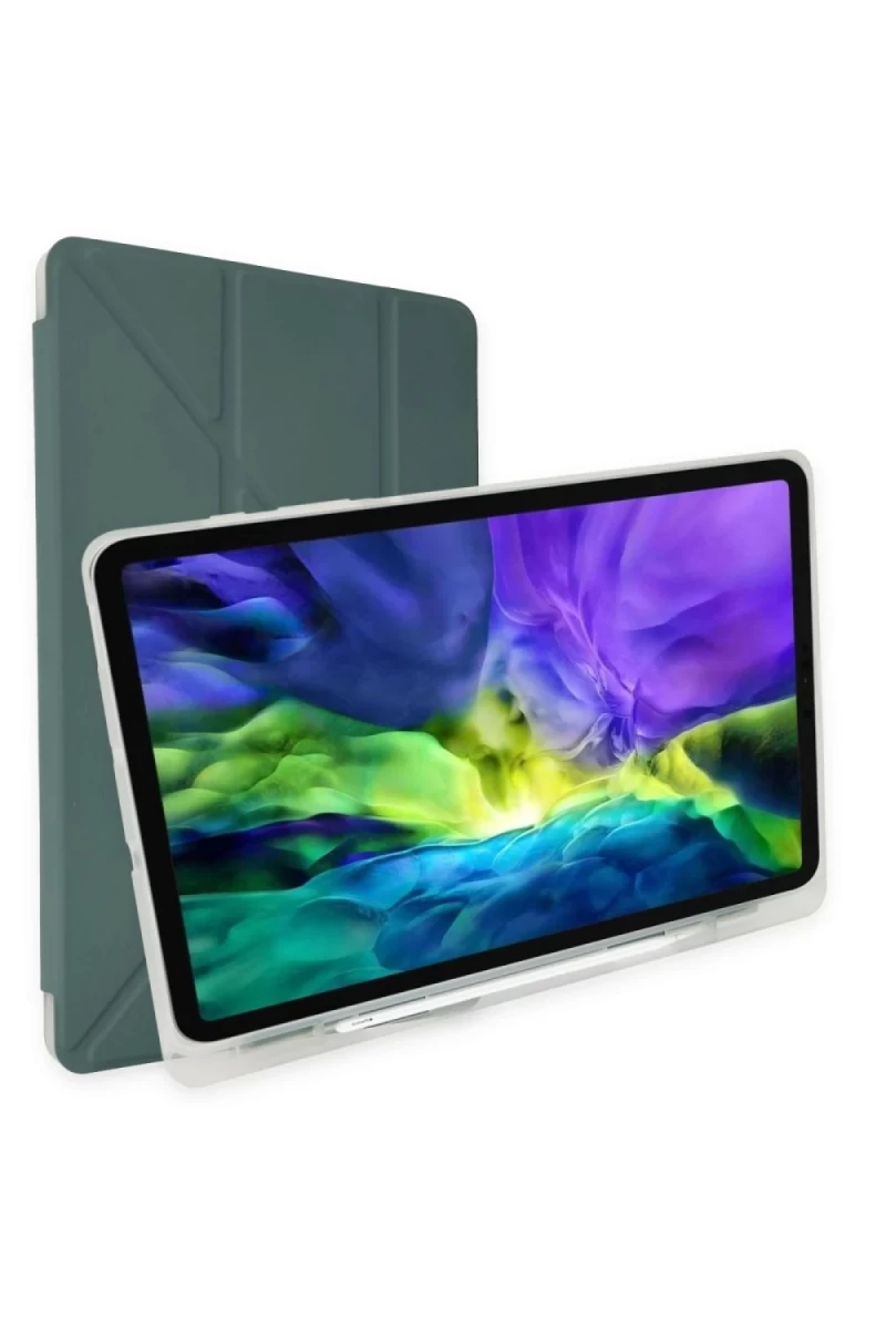 Huawei MatePad SE Kılıf Kalemlikli Mars Tablet Kılıfı - Koyu Yeşil