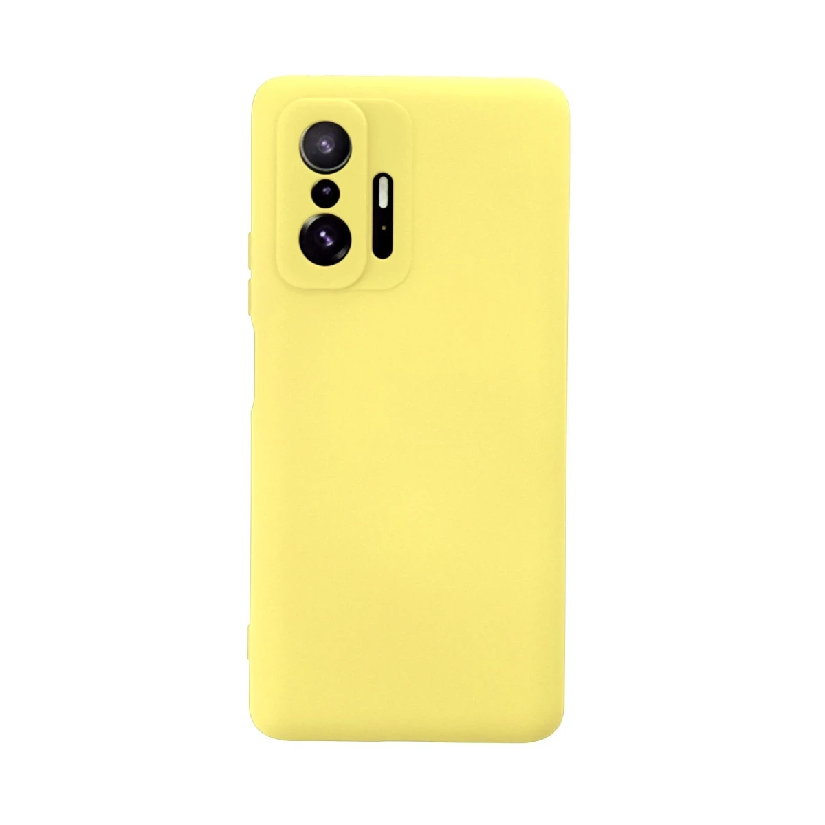 Xiaomi Mi 11T Pro Kılıf Nano içi Kadife Silikon - Sarı
