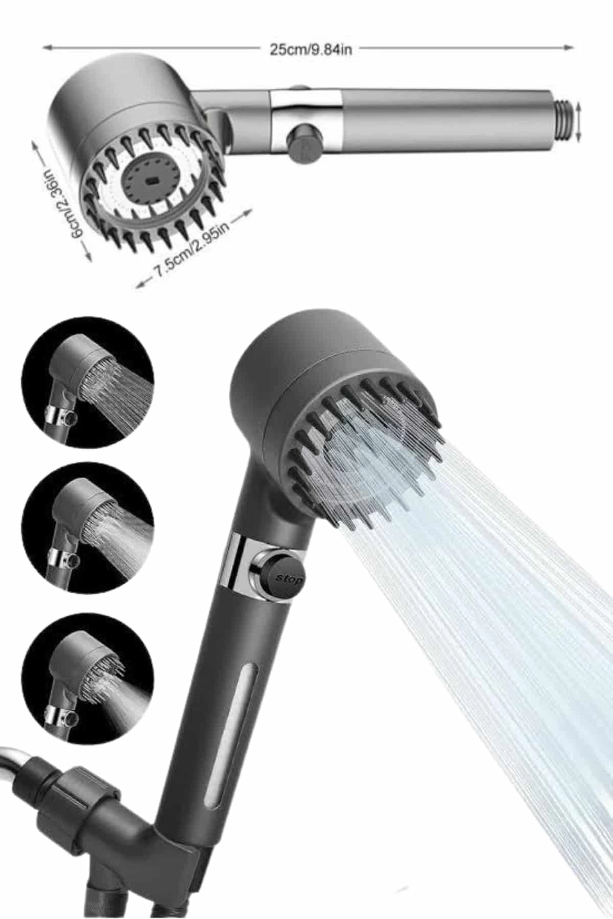 Uçlu Duş Başlığı 1 Adet Rahatlatıcı Deneyim (Masaj Model)