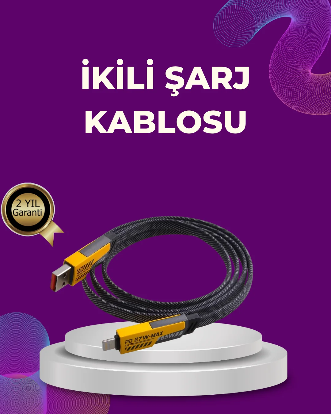 Dayanıklı 4’ü 1 Arada Çok Fonksiyonlu Hızlı Şarj Veri Kablosu