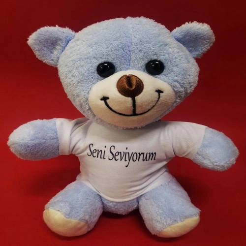 Tişörtlü Peluş 25 cm Seni Seviyorum Hediye