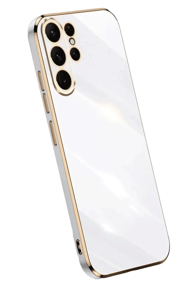 Samsung Galaxy S25 Ultra Uyumlu Kılıf Volet Silikon - Beyaz