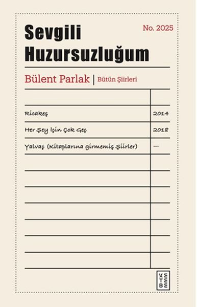 Sevgili Huzursuzluğum (Ciltli)