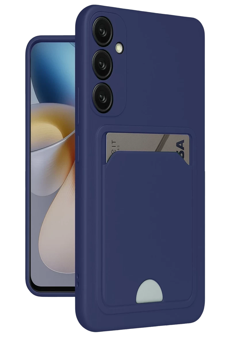 Samsung Galaxy M15 Uyumlu Kelvin Kartvizitli Silikon - Lacivert