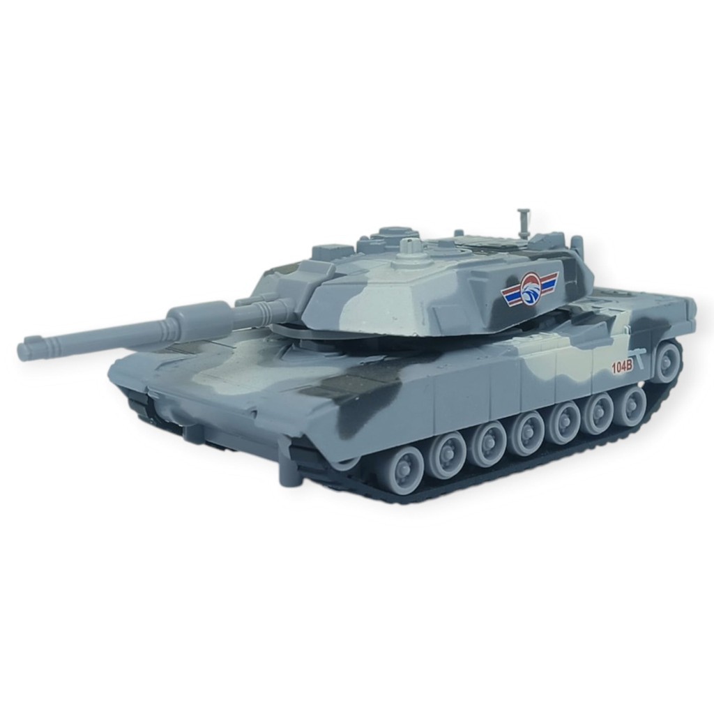 Kamuflajlı Askeri Tank Oyuncak - Gerçekçi Detaylı Model Savaş Tankı  - Gri