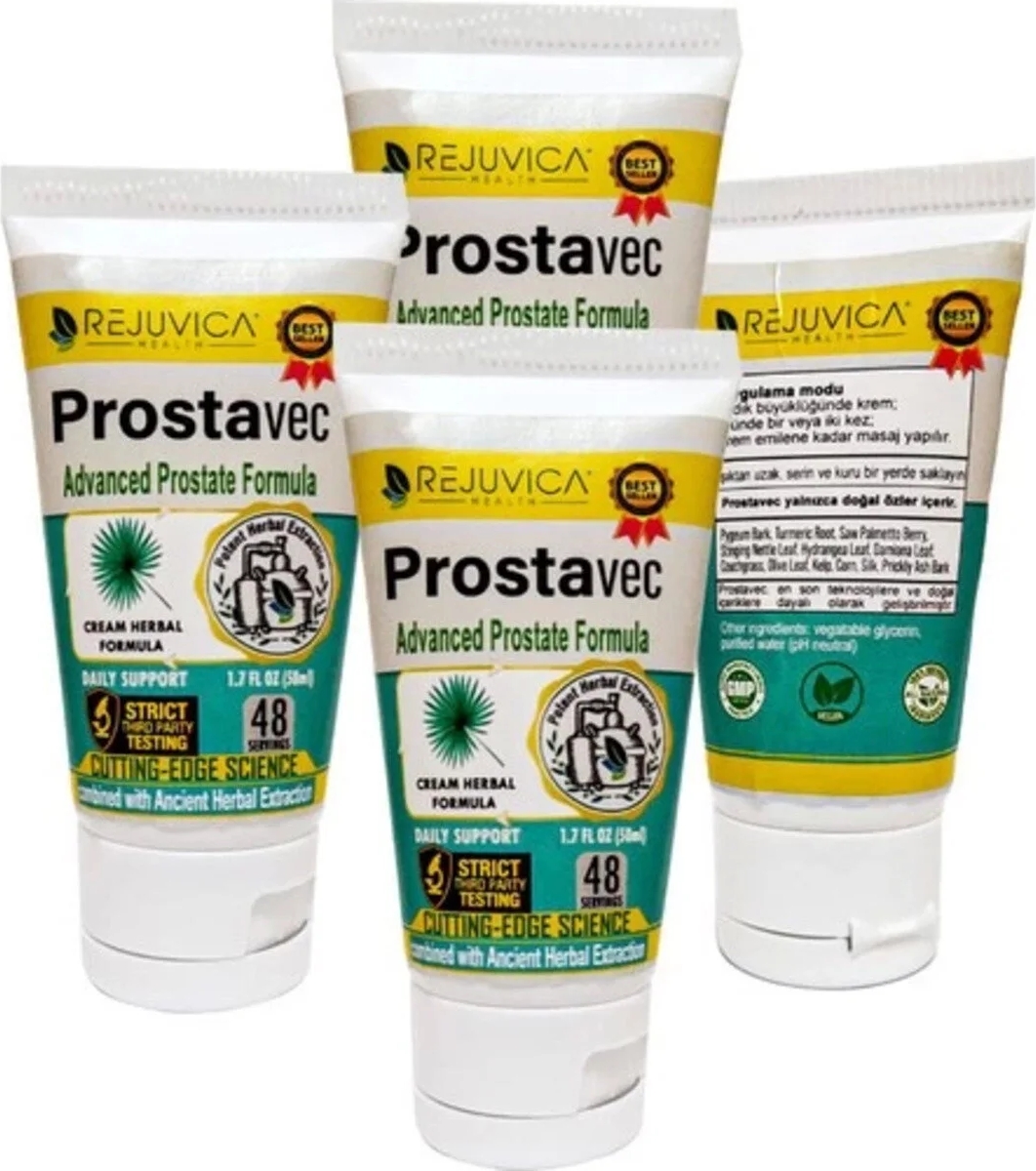 Süper Prostavec 4 Tane x 50 ml Krem Erkeklerin Özel Leyici Krem