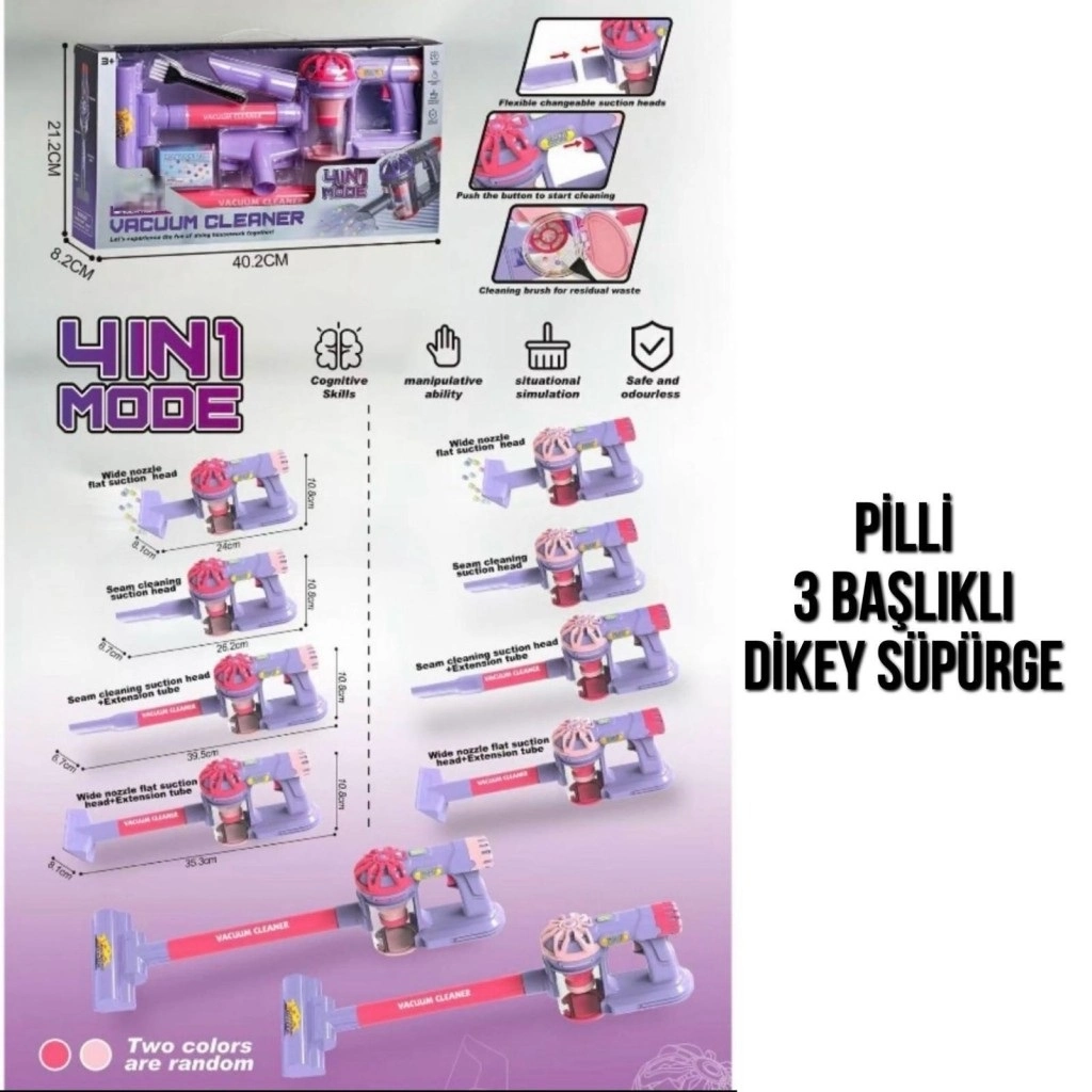Pratik Pilli Süpürge 1 Adet Pembe Renk