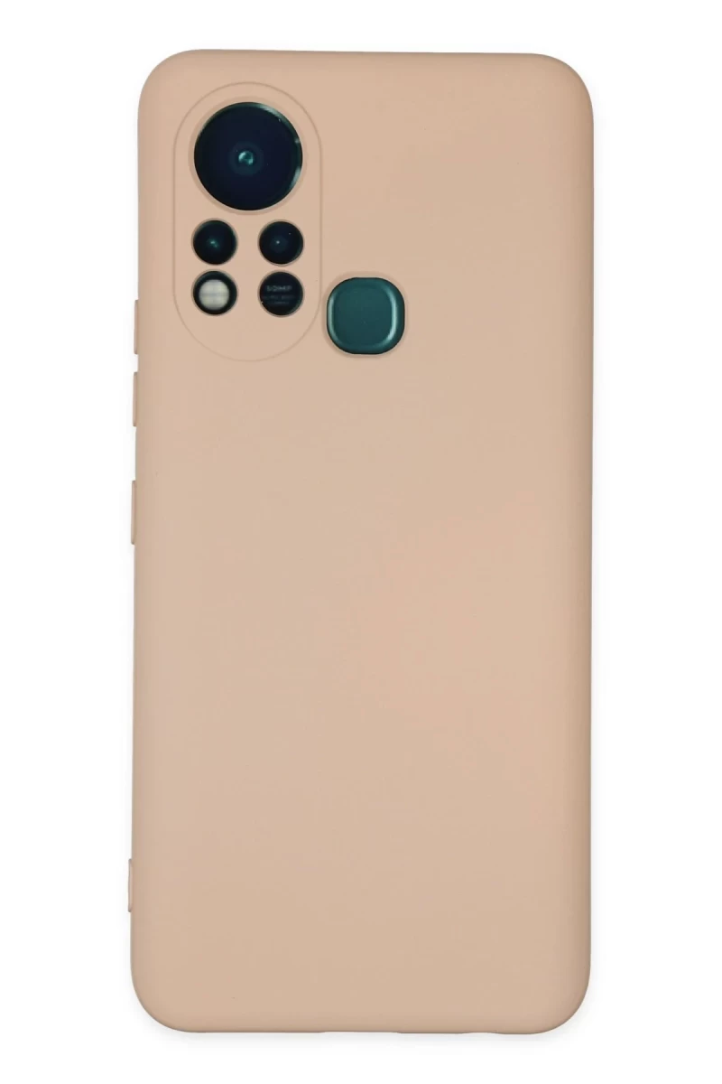 İnfinix Hot 11s Uyumlu Kılıf Nano içi Kadife Silikon - Pudra