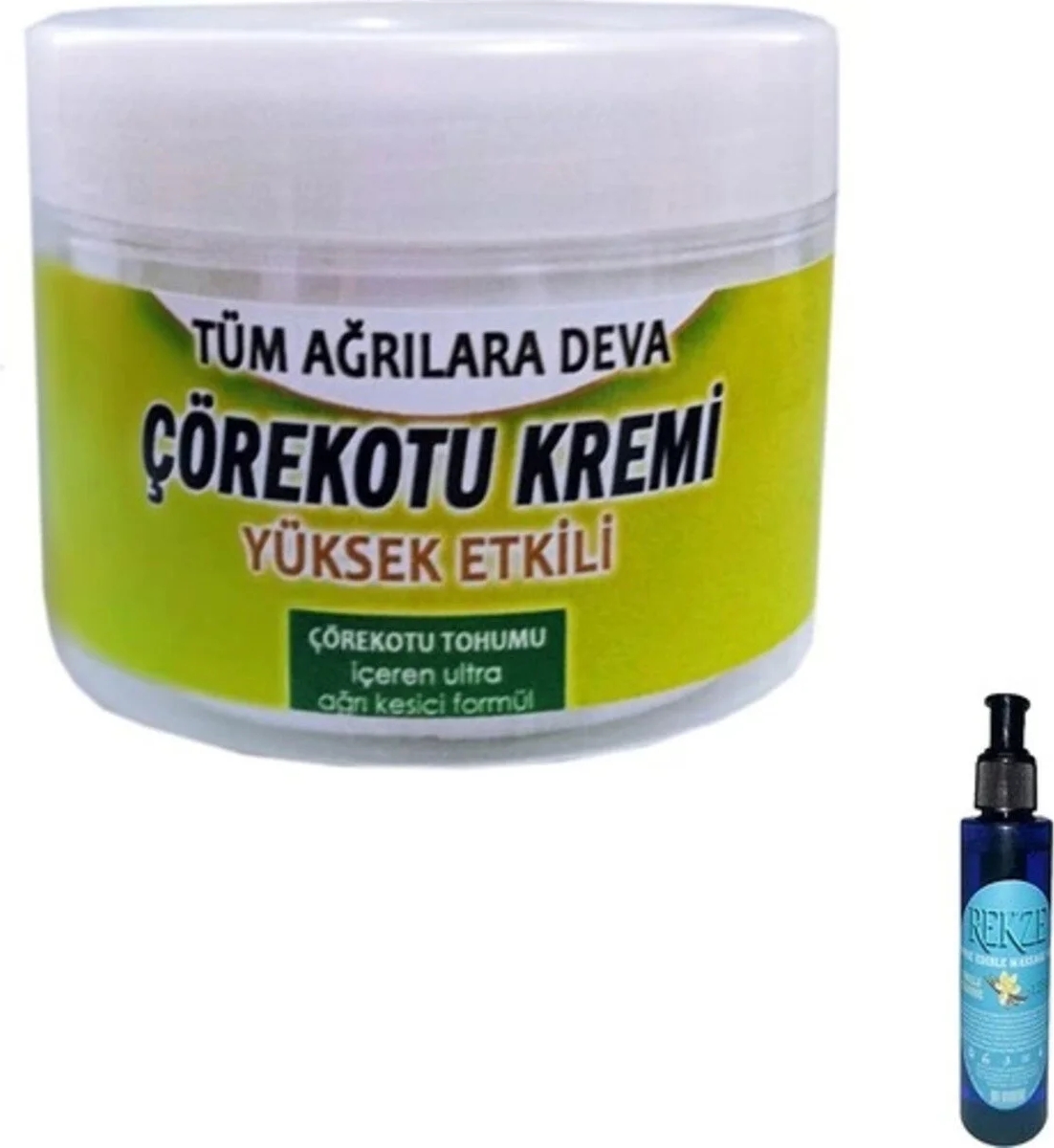 Süper Çörek Otu Kremi + 100 ml / Rekza Çilekli Vücut Masaj Bakım Yağı 125 ml