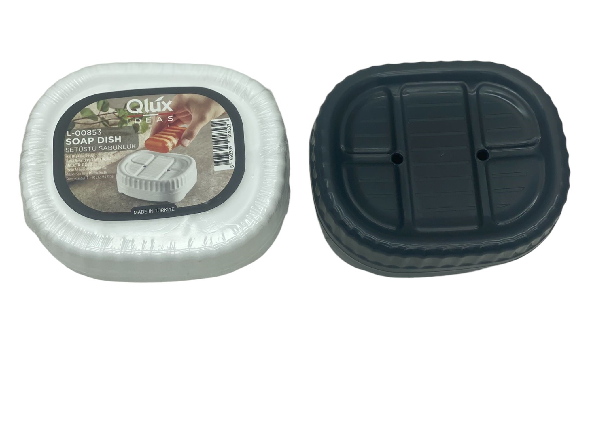 Set Üstü Katı Sabunluk Kapaklı Plastik