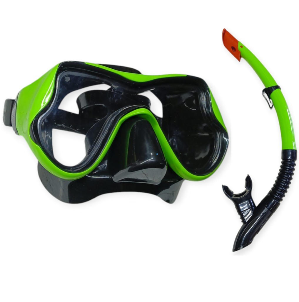 Star Diving Dalış Maskesi ve Snorkel Yetişkin - 51714-YEŞİL