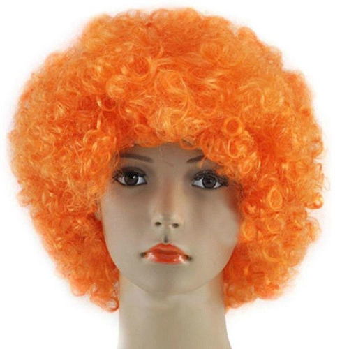 Retro Tarz Afro Stili Turuncu Bonus Peruk