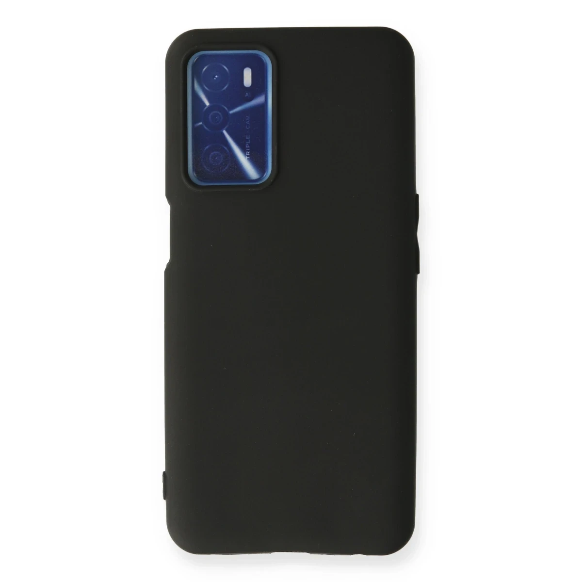 Oppo A55 Kılıf First Silikon - Siyah