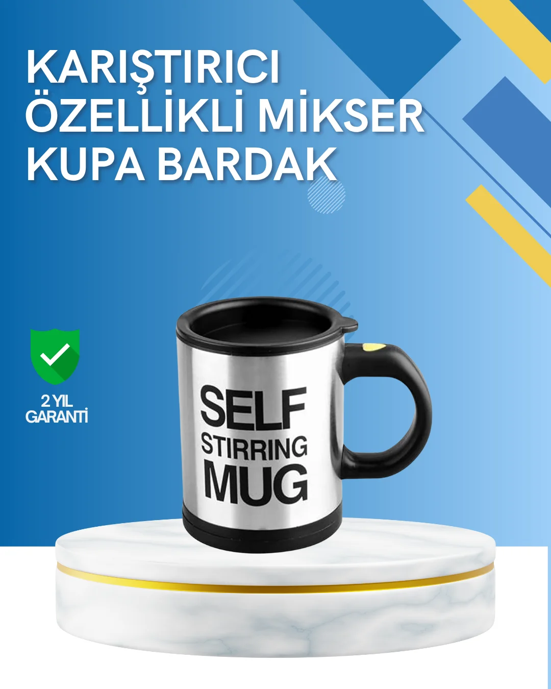 Çift Katmanlı Termos Özellikli Karıştırma Motorlu Kupa