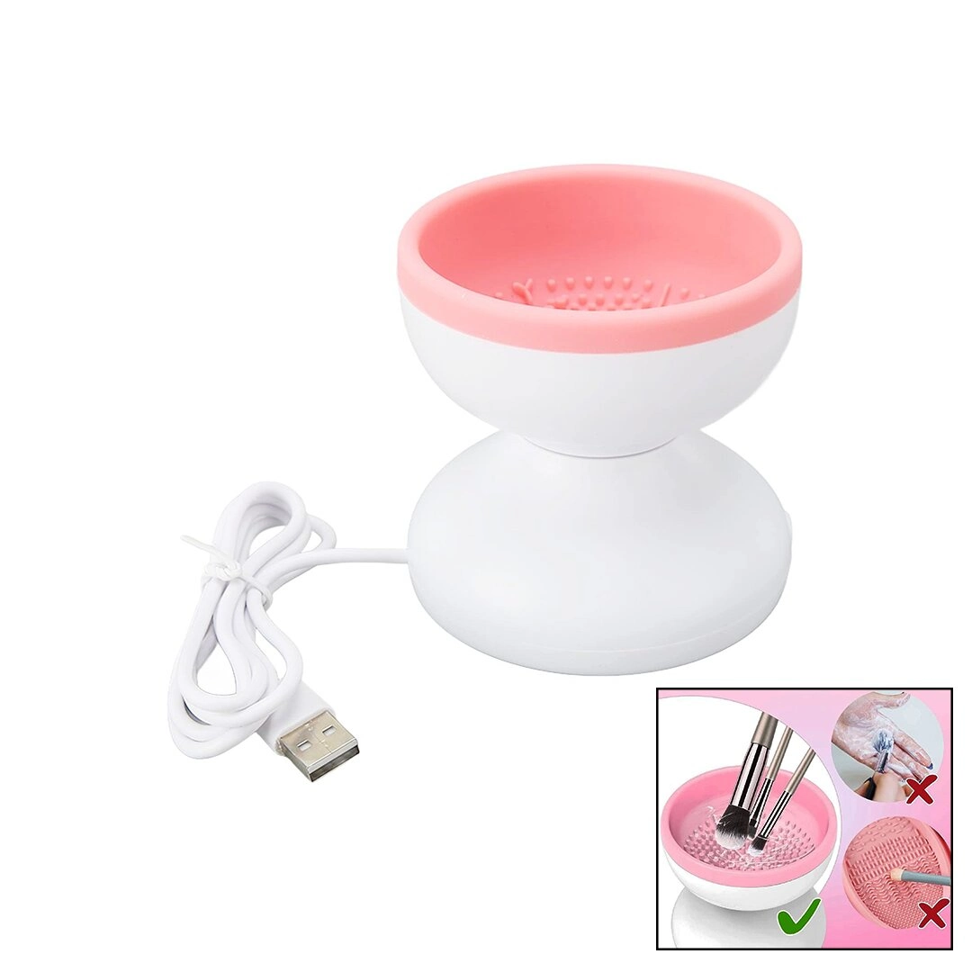Makyaj Fırça Temizleme Makinesi USB Uyumlu Silikon Hazne