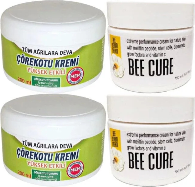 Çörek Otu Kremi Büyük Xl Boy Krem 2X200 Ml+ Bee Cure 2X150 ml Krem